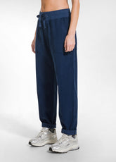 PANTALONI DRITTI IN VELLUTO 1000 RIGHE BLU - BLU NAVY | DEHA