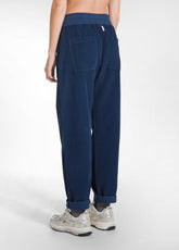 PANTALONI DRITTI IN VELLUTO 1000 RIGHE BLU - BLU NAVY | DEHA