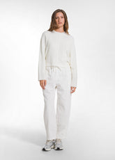 FINE-WALE CORDUROY BALLOON TROUSERS - WHITE - SOFT IVORY | DEHA