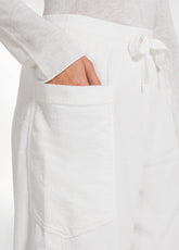 FINE-WALE CORDUROY BALLOON TROUSERS - WHITE - SOFT IVORY | DEHA