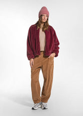 FINE-WALE CORDUROY BALLOON TROUSERS - BROWN - NUT BROWN | DEHA