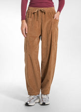 FINE-WALE CORDUROY BALLOON TROUSERS - BROWN - NUT BROWN | DEHA