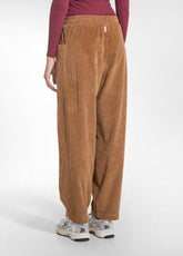 FINE-WALE CORDUROY BALLOON TROUSERS - BROWN - NUT BROWN | DEHA