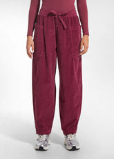 FINE-WALE CORDUROY BALLOON TROUSERS - RED - CHERRY RED | DEHA