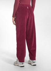 FINE-WALE CORDUROY BALLOON TROUSERS - RED - CHERRY RED | DEHA
