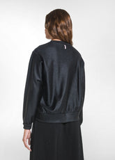 FELPA LAMINATA CON ARRICCIATURA NERO - BLACK | DEHA