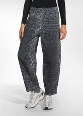 BALLOON-HOSE MIT ANIMAL-PRINT DENIM OTHER - LEOPARD DENIM PRINT | DEHA