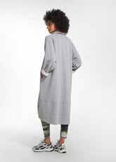 ORGANIC COTTON SWEATSHIRT POLO DRESS - GREY - GREY MELANGE | DEHA