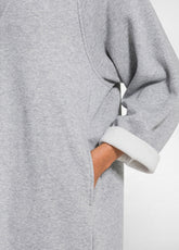 ORGANIC COTTON SWEATSHIRT POLO DRESS - GREY - New In | FW26 | DEHA