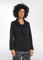 BLAZER 4 BOTTONI IN FELPA DI COTONE NERO - BLACK | DEHA