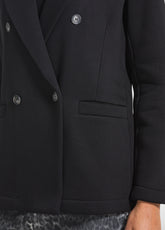 BLAZER 4 BOTTONI IN FELPA DI COTONE NERO - BLACK | DEHA