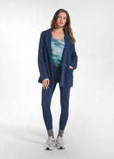 BLAZER 4 BOTTONI IN FELPA DI COTONE BLU - BLU NAVY | DEHA