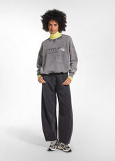 PANTALONE BALLOON IN DENIM TENCEL NERO - BLACK | DEHA