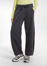 PANTALONE BALLOON IN DENIM TENCEL NERO - BLACK | DEHA