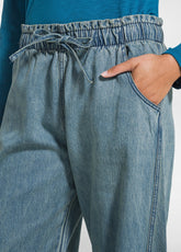 Tencel Blend Denim Balloon Trousers - Multicolor - DIRTY DENIM | DEHA