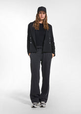 STRAIGHT-LEG TENCEL DENIM TROUSERS - BLACK - BLACK | DEHA