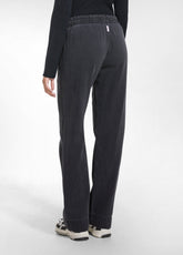 STRAIGHT-LEG TENCEL DENIM TROUSERS - BLACK - BLACK | DEHA