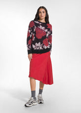 ROCK AUS STRETCH-SATIN - ROT - FLAME RED | DEHA