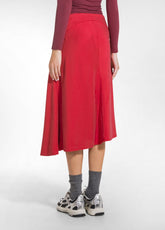 ROCK AUS STRETCH-SATIN - ROT - FLAME RED | DEHA