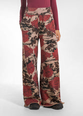PANTALONE PALAZZO IN COTONE ORGANICO MARRONE - CAMEL BROWN | DEHA