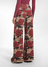 PANTALONE PALAZZO IN COTONE ORGANICO MARRONE - CAMEL BROWN | DEHA