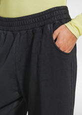 PANTALONE SLIM COTONE ORGANICO EFFETTO PELLE NERO - BLACK | DEHA