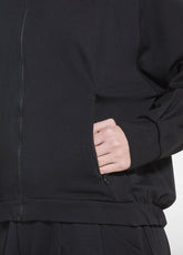 PUNTO MILANO ZIP-UP HOODIE - BLACK - BLACK | DEHA