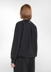 FELPA GIROCOLLO IN PUNTO MILANO NERO - BLACK | DEHA