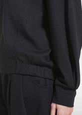 FELPA GIROCOLLO IN PUNTO MILANO NERO - BLACK | DEHA