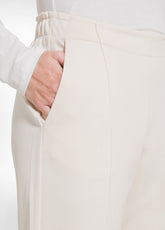 SLIM FIT TROUSERS IN PONTE KNIT - MULTICOLOR - CHAI BEIGE | DEHA