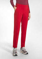 SLIM-FIT-HOSE AUS PUNTO MILANO - ROT - FLAME RED | DEHA
