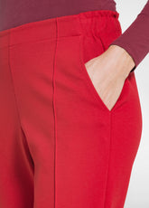 SLIM-FIT-HOSE AUS PUNTO MILANO - ROT - FLAME RED | DEHA