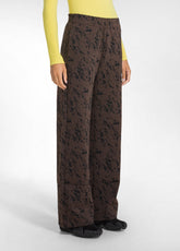 QUILTED-EFFECT STRAIGHT-LEG TROUSERS - MULTICOLOR - DARK BROWN | DEHA