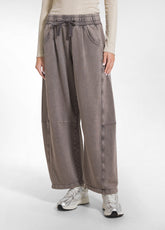 PANTALONI GAMBA DRITTA EFFETTO MATELASSÉ OTHER - DARK BROWN | DEHA