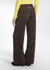 QUILTED-EFFECT STRAIGHT-LEG TROUSERS - MULTICOLOR - DARK BROWN | DEHA