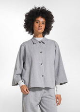 CAMICIA AMPIA JACQUARD E LUREX GRIGIO - GREY MELANGE | DEHA