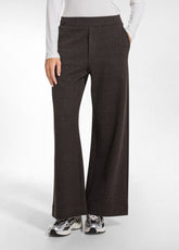 JACQUARD LUREX PALAZZO TROUSERS - MULTICOLOR - DARK BROWN | DEHA