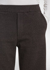 SWEATSHIRT MIT RUNDHALSAUSSCHNITT UND PALAZZO-HOSE AUS JACQUARD UND LUREX - | DEHA
