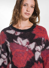 ALPACA CREW NECK SWEATER - BLACK - BLACK | DEHA