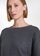 MAGLIA SCOLLO A BARCA PUNTO MILANO GRIGIO - GREY | DEHA