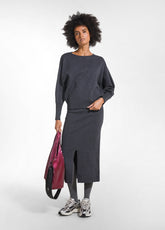 MAGLIA SCOLLO A BARCA PUNTO MILANO GRIGIO - ONE MILE FROM THE STUDIO | FW26 | DEHA