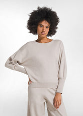 MAGLIA SCOLLO A BARCA PUNTO MILANO OTHER - SAND BEIGE | DEHA
