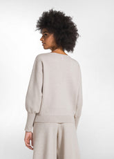 MAGLIA SCOLLO A BARCA PUNTO MILANO OTHER - SAND BEIGE | DEHA