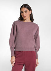 BOAT NECK KNIT TOP AND PUNTO MILANO KNIT TROUSERS SET OTHER - | DEHA