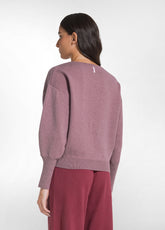 PONTE DI ROMA BOAT NECK JUMPER - MULTICOLOR - EGGPLANT VIOLET | DEHA