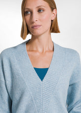 SEQUIN V-NECK SWEATER - BLUE - FOGGY LIGHT BLUE | DEHA