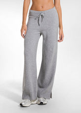 PANTALONE IN MAGLIA CON PAILLETTES GRIGIO - GREY MELANGE | DEHA