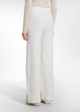 SEQUIN KNIT TROUSERS - WHITE - SOFT IVORY | DEHA