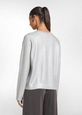 MAGLIONE GIROCOLLO LANA LAMINATO BIANCO - SOFT IVORY | DEHA