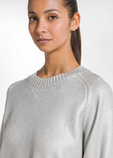 MAGLIONE GIROCOLLO LANA LAMINATO BIANCO - SOFT IVORY | DEHA
